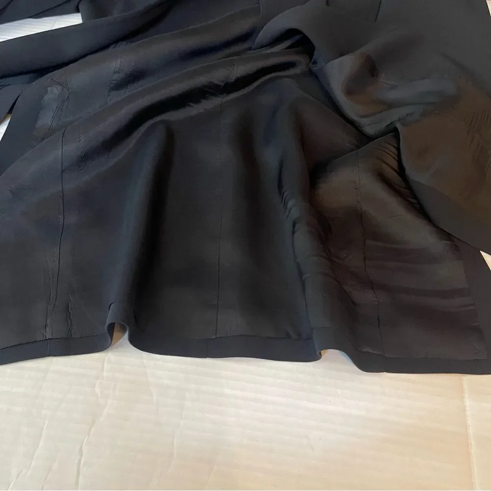 John Meyer Black Wool Blend Long Jacket NWOT Size 8
